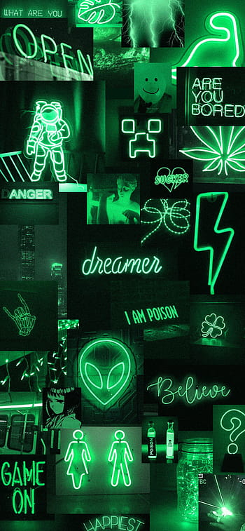 Green Neon  green aesthetic neon HD phone wallpaper  Pxfuel