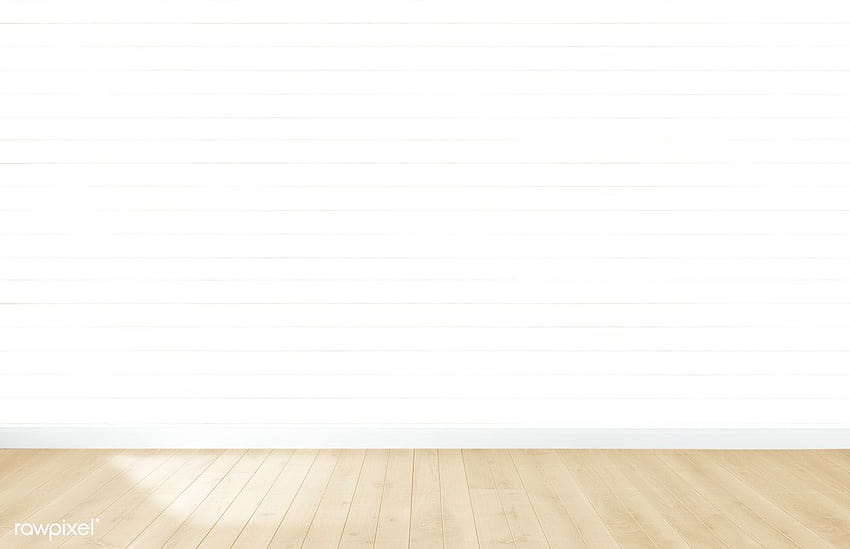 premia bieli w pustym pokoju z drewnianym Tapeta HD