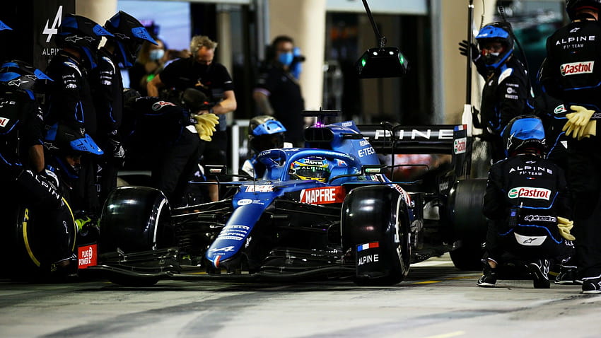 Powrót Fernando Alonso do Formuły 1 na GP Bahrajnu został udaremniony przez opakowanie kanapki, alpine f1 2021 Tapeta HD