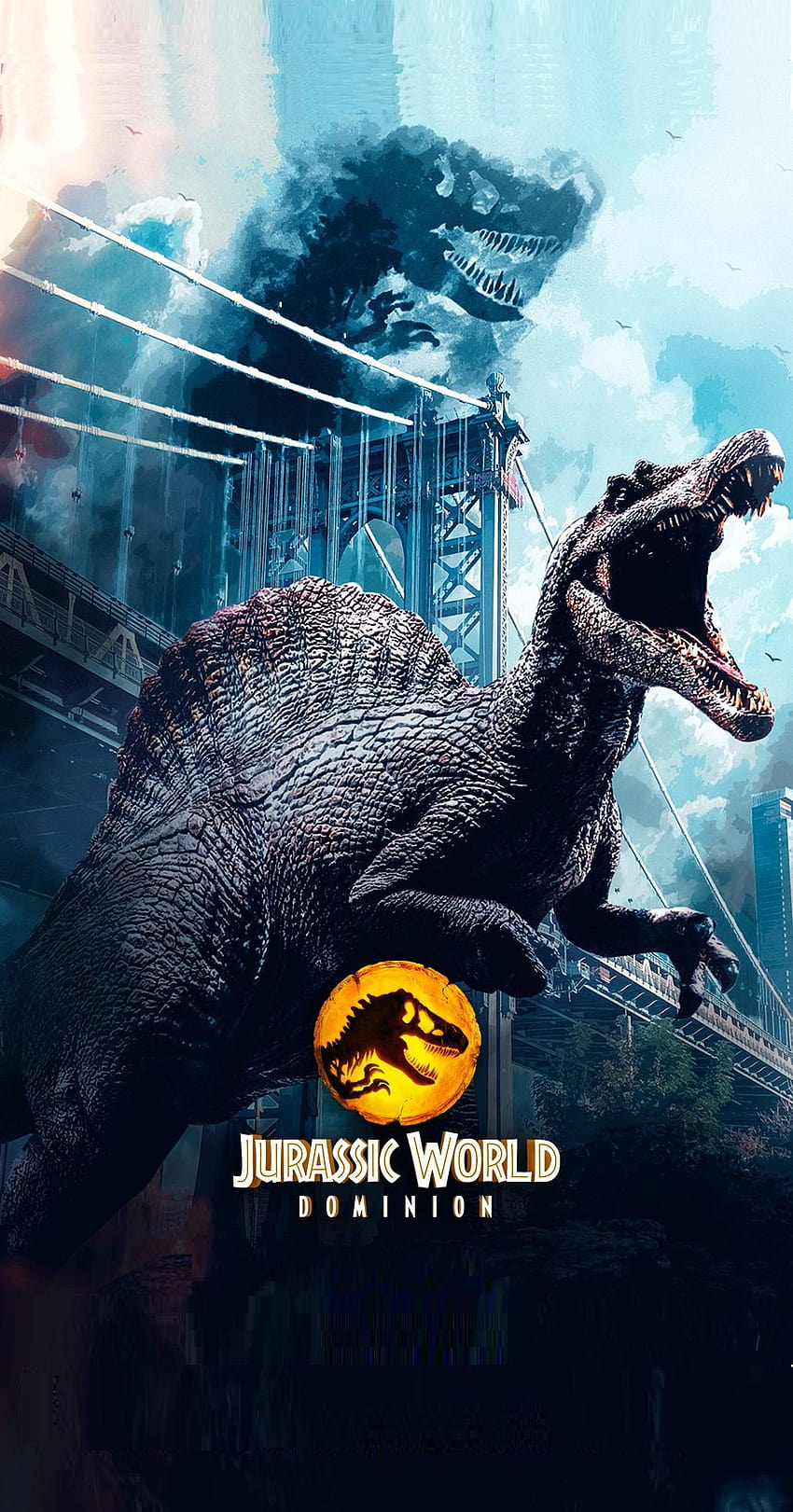 Spinosaurus Jurassic World Dominion, dinosaurus dominasi dunia jurassic wallpaper ponsel HD