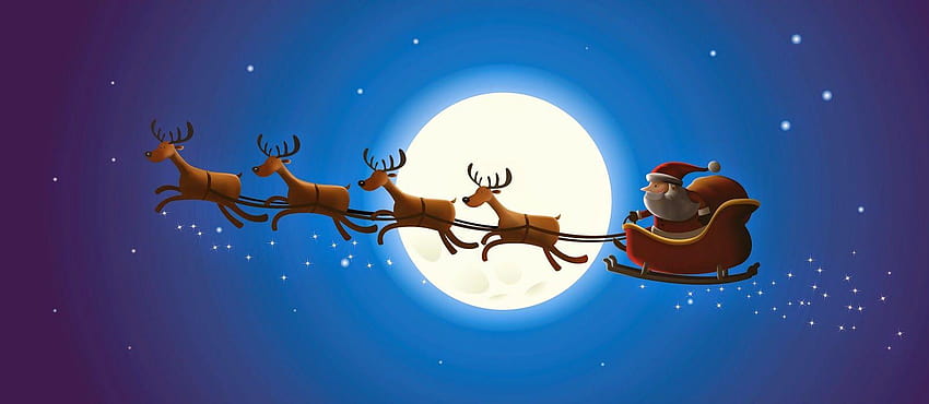 Santa sleigh drawing Cut Out Stock Images & Pictures - Alamy