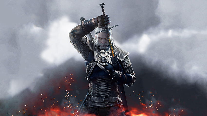 The Witcher 3: Wild Hunt Geralt e planos de fundo, a caça selvagem de Witcher 3 papel de parede HD