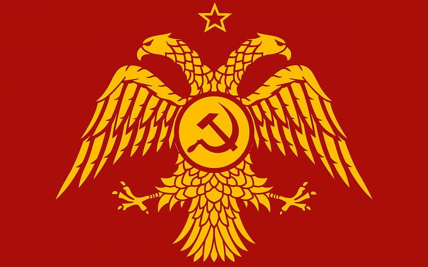 Komunistyczna flaga bizantyjska autorstwa K Haderacha [2700x1350] na telefon komórkowy i tablet Tapeta HD