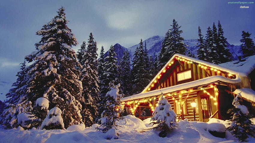 Casas de navidad, cabaña de invierno navidad. fondo de pantalla | Pxfuel