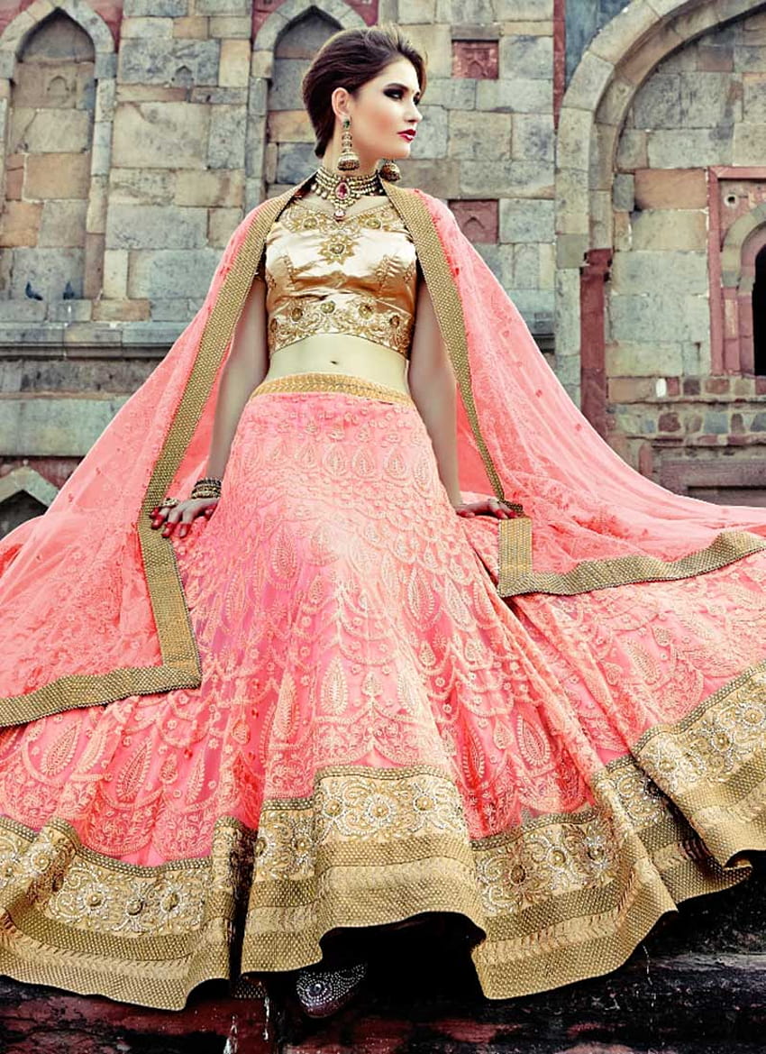 6 Desainer Cantik Cantik Choli lehenga, Bridal Lehanga, pernikahan India Lehenga wallpaper ponsel HD