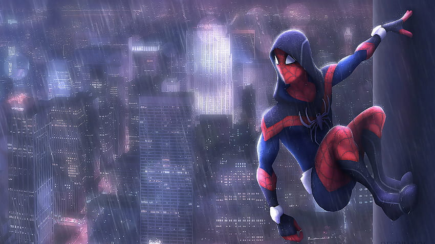 Spiderman bajo la lluvia Arte, superhéroes, s y fondo de pantalla | Pxfuel