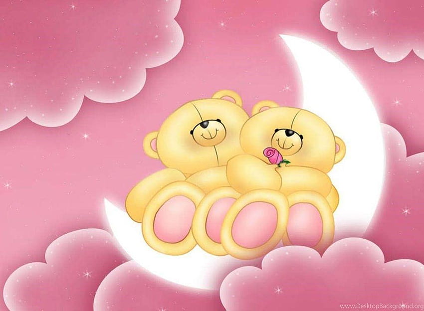 かわいいピンクのテディベア – Happy Teddy Day、モバイル用のかわいいピンクのテディベア 高画質の壁紙
