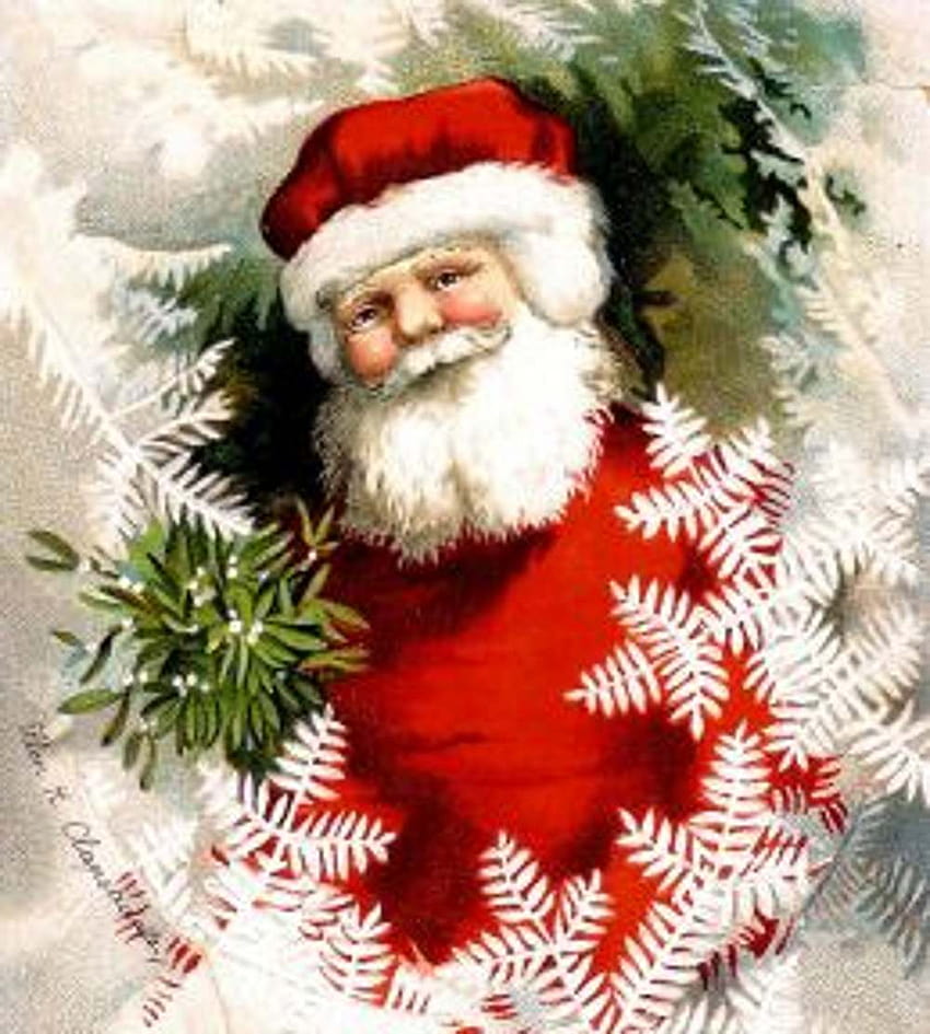 Vintage Santa Full Screen Backgrounds or Texture [1000x1112] for your ...