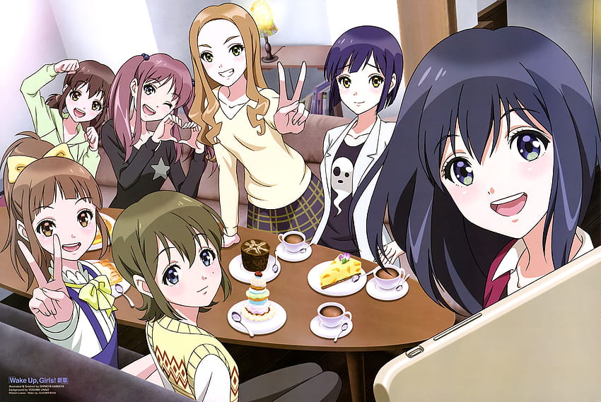 Wacht auf, Mädchen! Shichi, Gruppen-Anime-Mädchen HD-Hintergrundbild