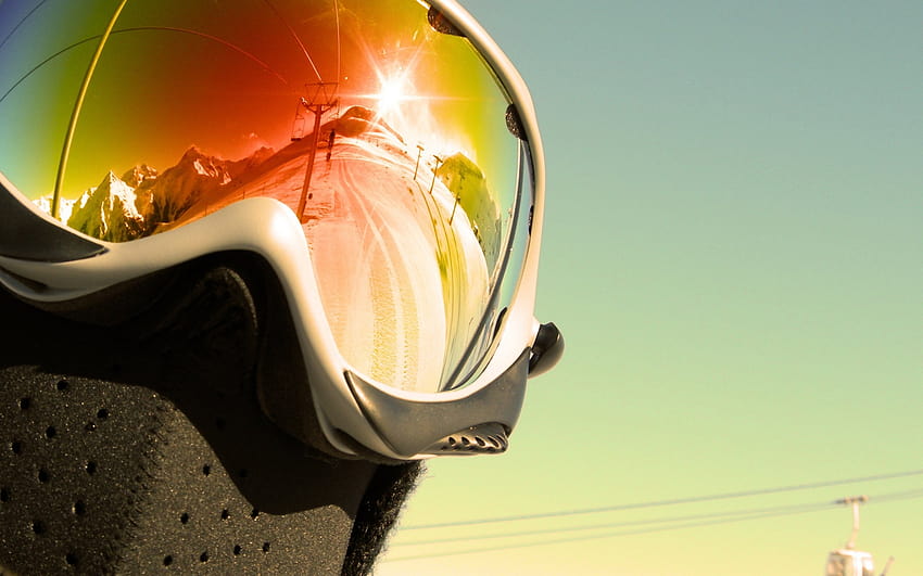 спорт, маска, очила, маска, отражение, очила, слънчеви очила, цвят, блясък, пейзажи, хора, сняг, планини, ски, сноуборд / и мобилни фонове HD тапет