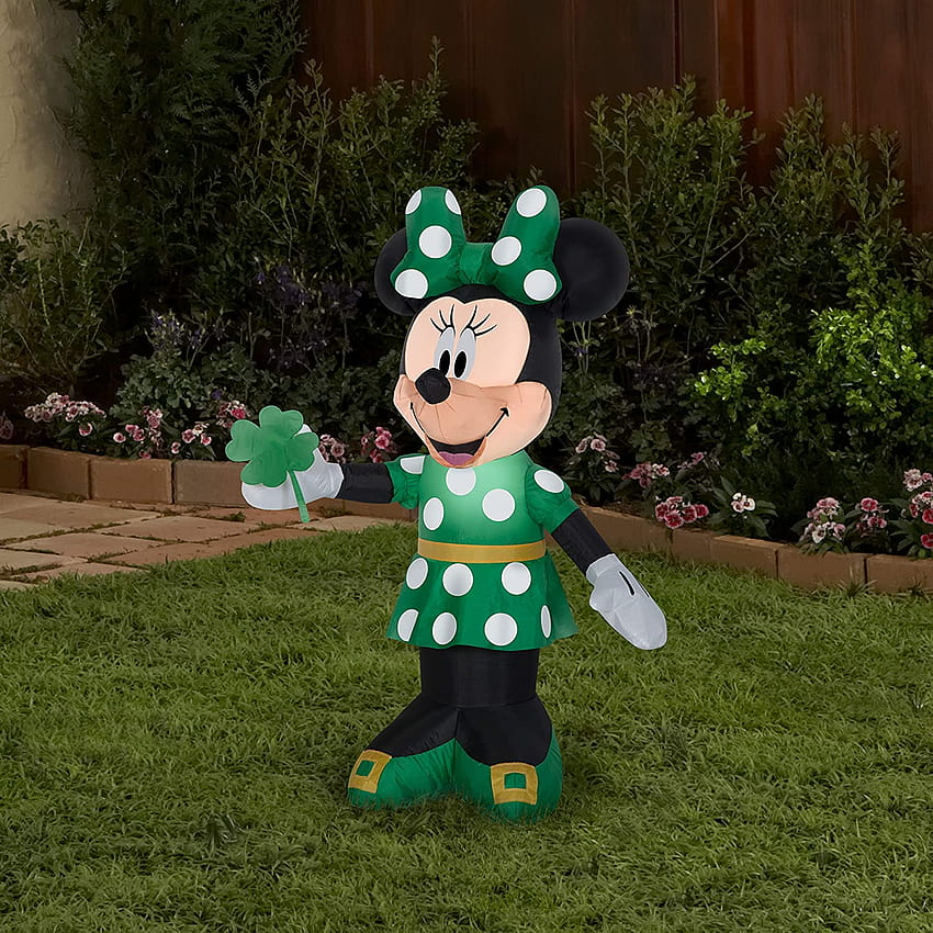 Gemmy Airblown Inflatable St. Patrick's Day Minnie Mouse, 3.5 ft Tall, Green : Patio, Lawn & Garden, saint patricks day minnie mouse HD phone wallpaper