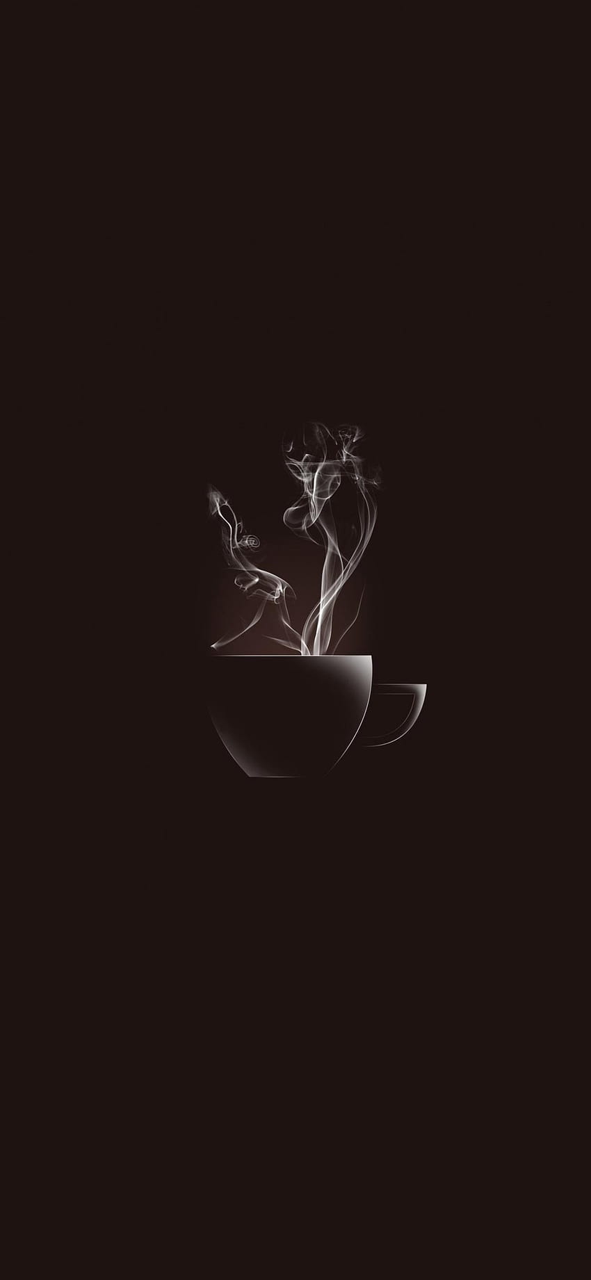 1125x2436 Rauch, heiß, Kaffeetasse, minimal, minimalistischer Rauch HD-Handy-Hintergrundbild