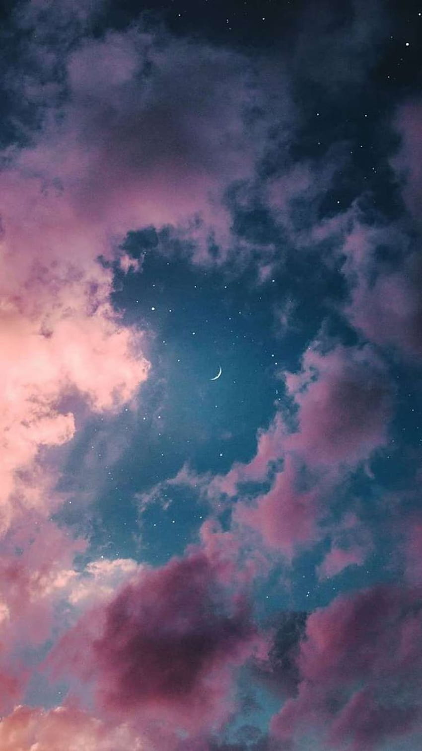 Cloudy Sky Stars iPhone ::…Click here to Cloudy Sky Stars iPhone Downl…, cloudy tumblr HD phone wallpaper
