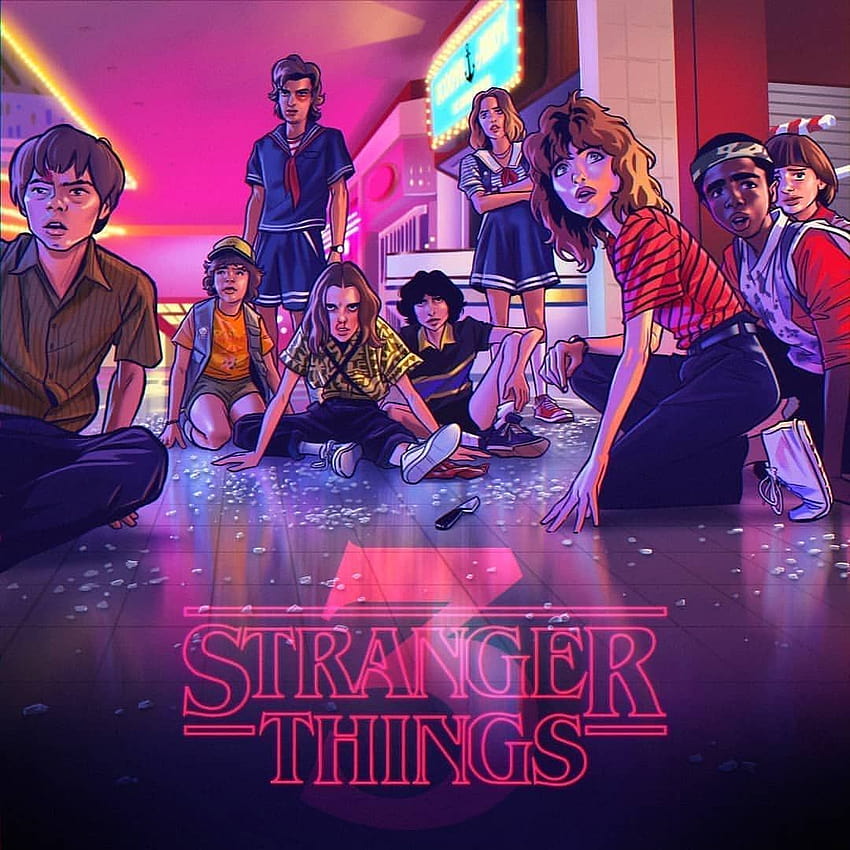 Stranger Things Fan Art, Stranger Things Anime HD-Handy-Hintergrundbild