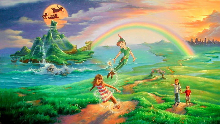 Take Me to Neverland, neverland peter pan background HD wallpaper