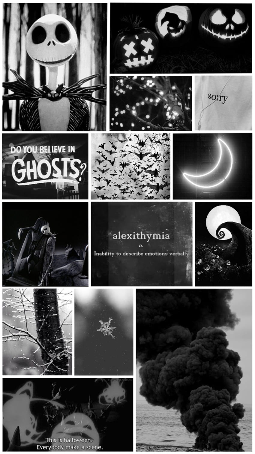 Esthétique Tumblr Jack Skellington, esthétique sombre d'Halloween Fond d'écran de téléphone HD