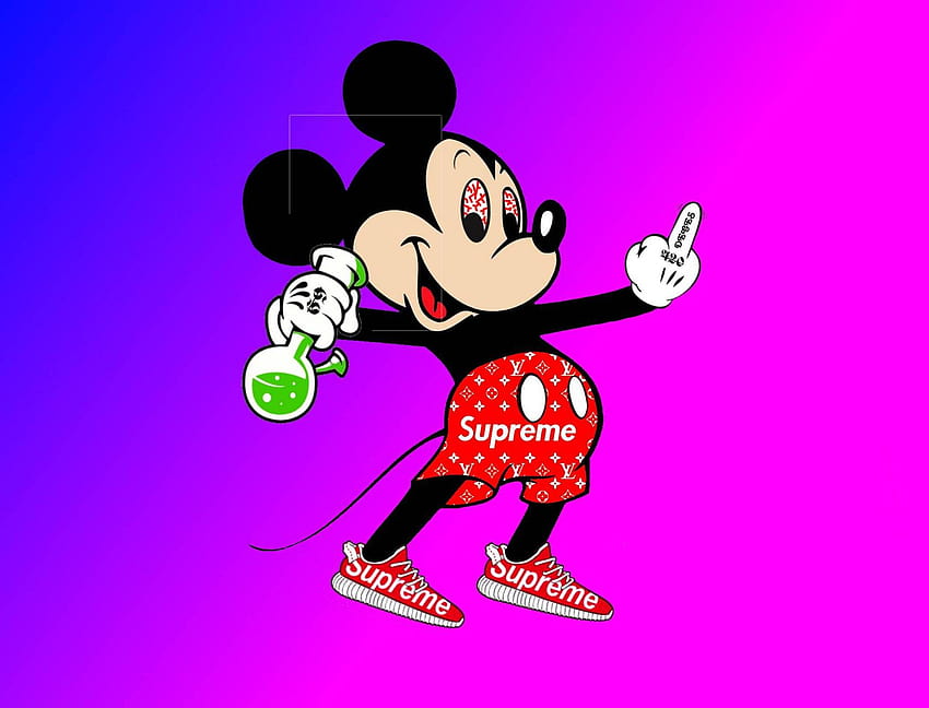 cholo mickey mouse drawing