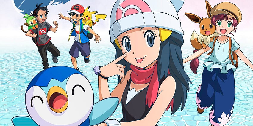 Pokemon Anime е Bringing Back Dawn, покемон пътува по поредицата HD тапет