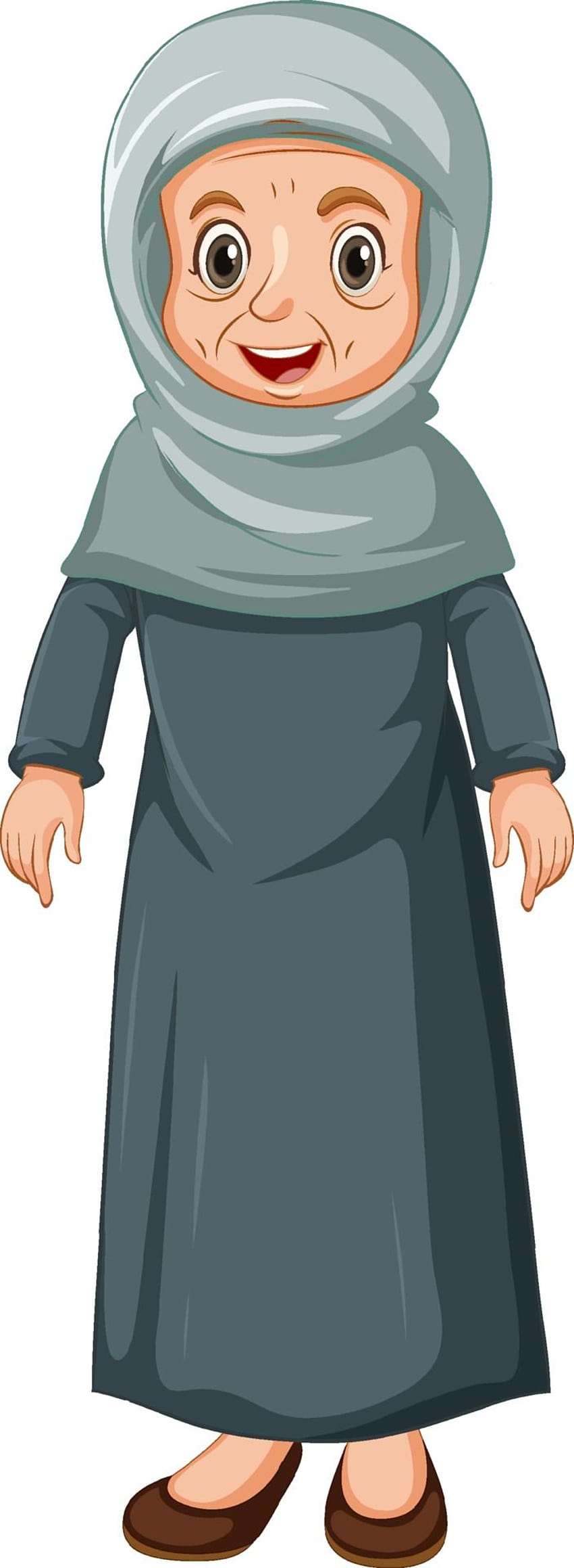 古いイスラム教徒の女性の漫画のキャラクター 2080828 Vecteezy のベクトル アート HD電話の壁紙