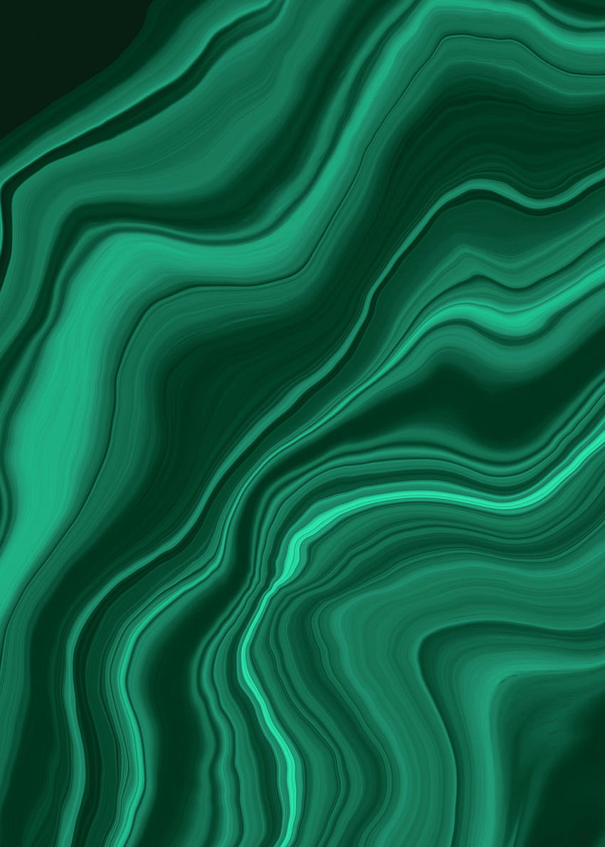 Liquid Malachite Dream 1 ' Poster, green swirl HD phone wallpaper | Pxfuel
