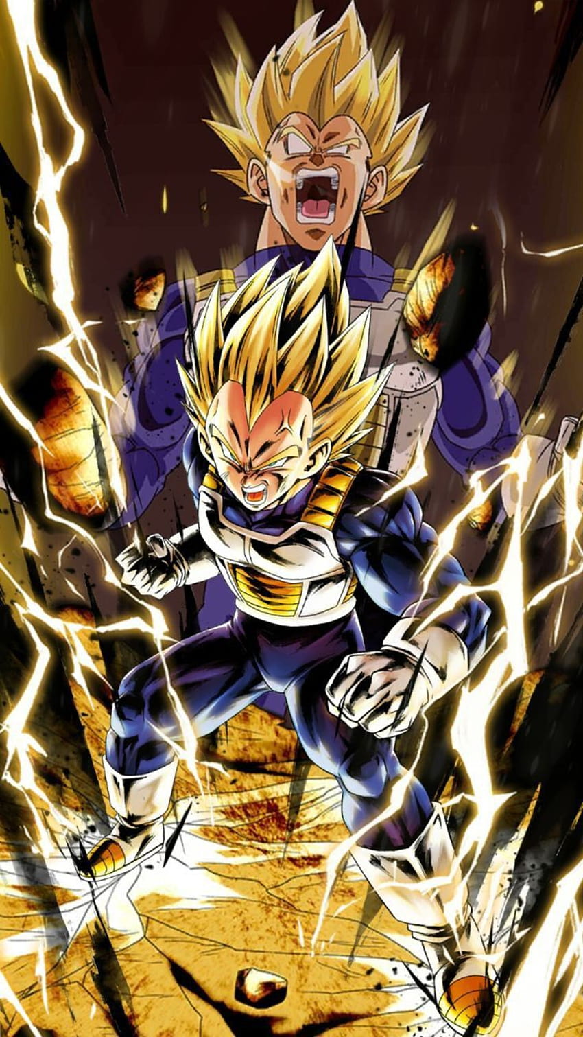 Download Vegeta Unleashing His Power as Super Saiyan 2 Wallpaper