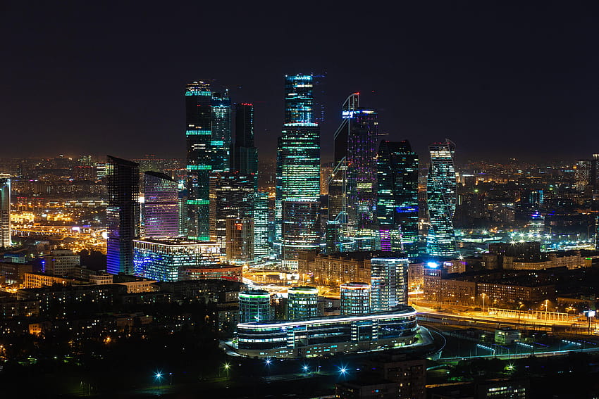 : Moscow city 2016 ART.IRBIS Production, Europe, moscow at night HD wallpaper