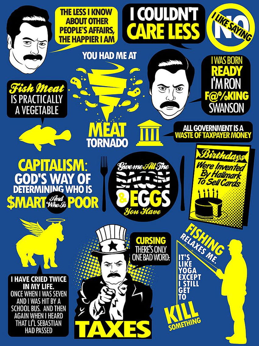 ron swanson quotes to live by HD phone wallpaper