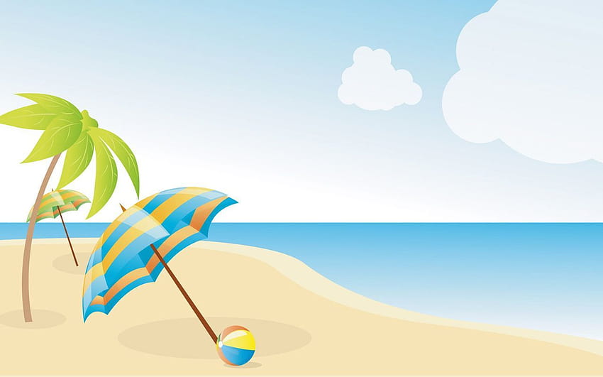 Summer Clipart, summer fun beach HD wallpaper