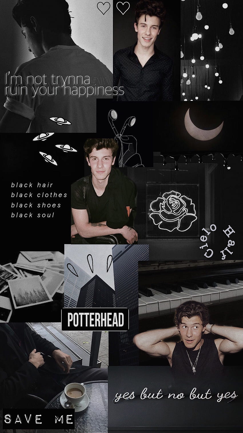 Shawn Mendes Konzertästhetik, Shawn Mendes Collage-Ästhetik HD-Handy-Hintergrundbild