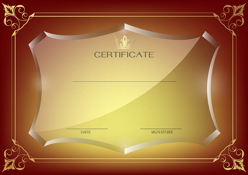 Zertifikatsdiplom HD-Hintergrundbild