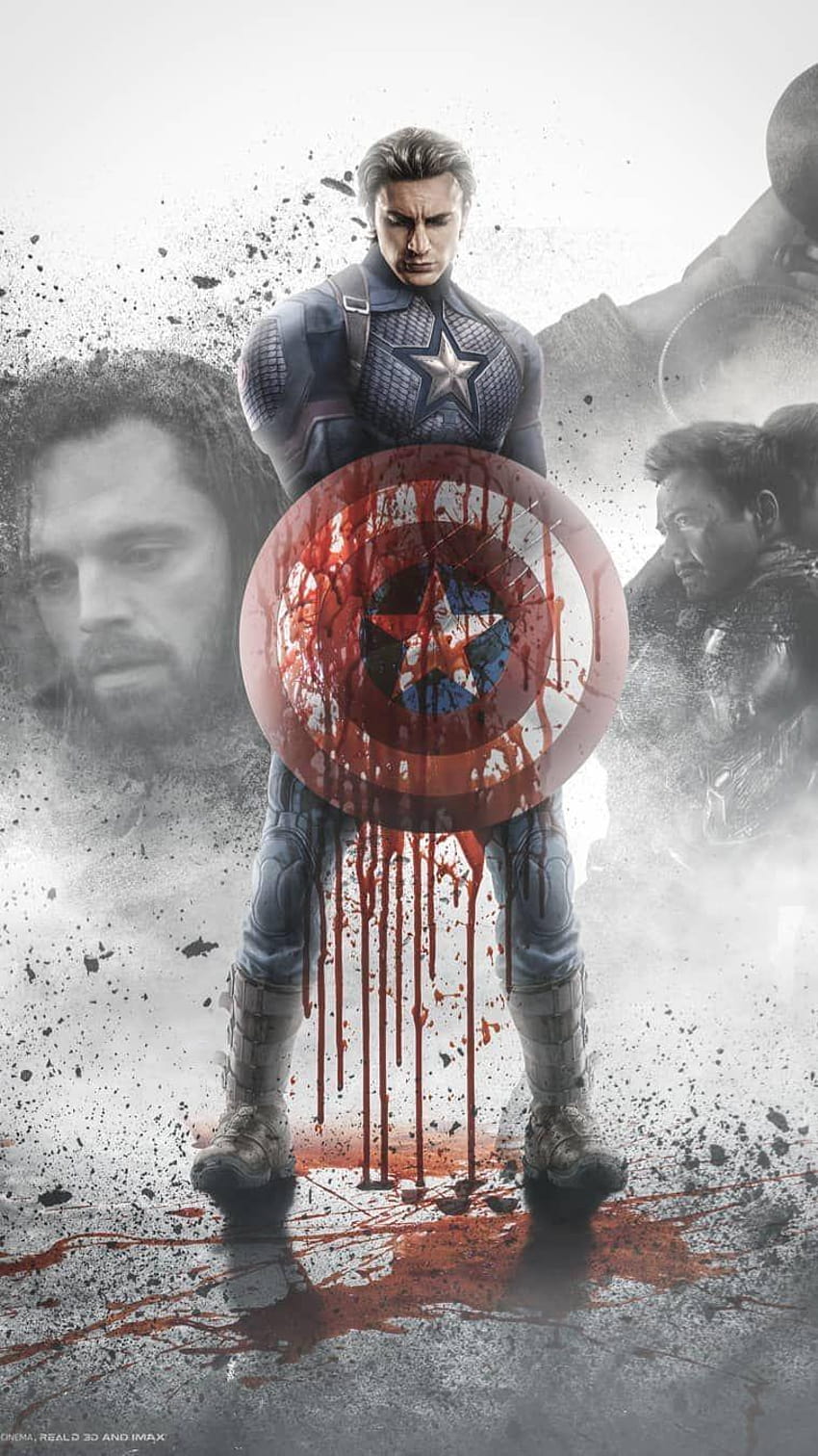 Captain America Avengers Endgame Fan Art iPhone, Captain America Endgame Fond d'écran de téléphone HD