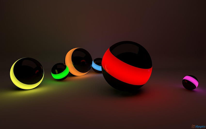 3D Colorful Ball for Laptop : HD wallpaper