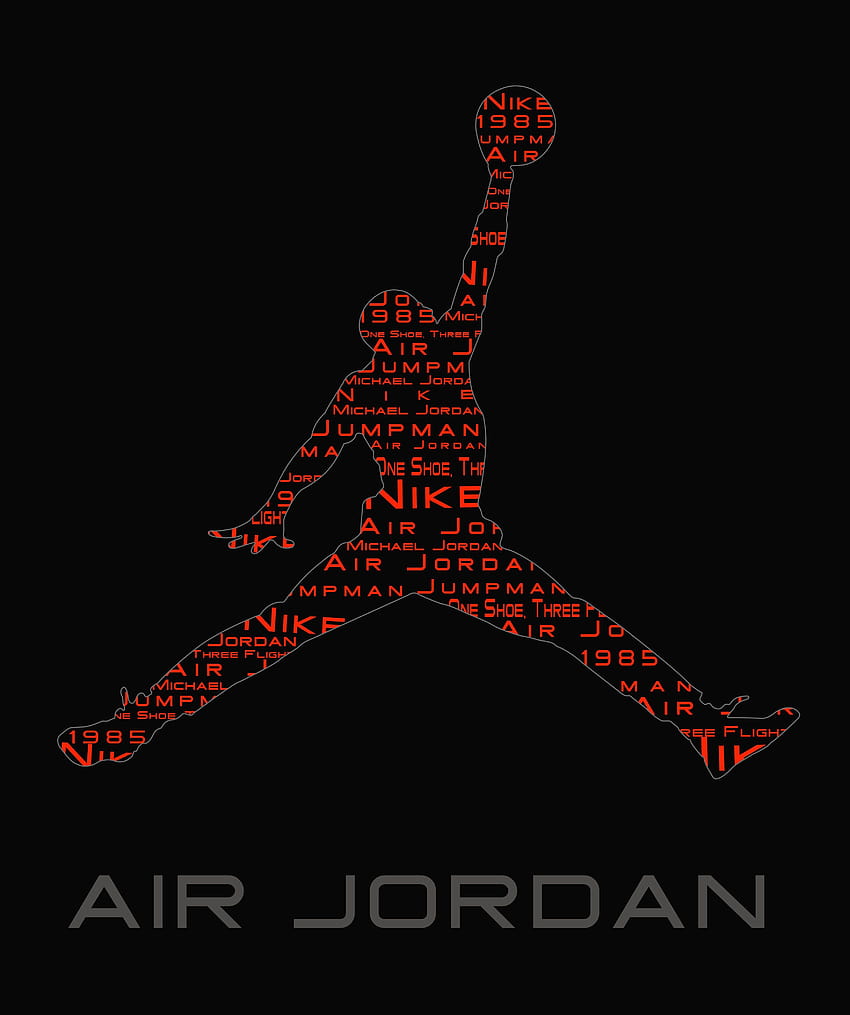 Logotipo de Air Jordan Jumpman, logotipo de Air Jordan fondo de pantalla del teléfono