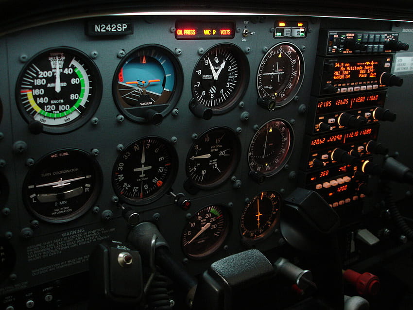 Cessna 172SP Cockpit, cessna cockpit HD тапет
