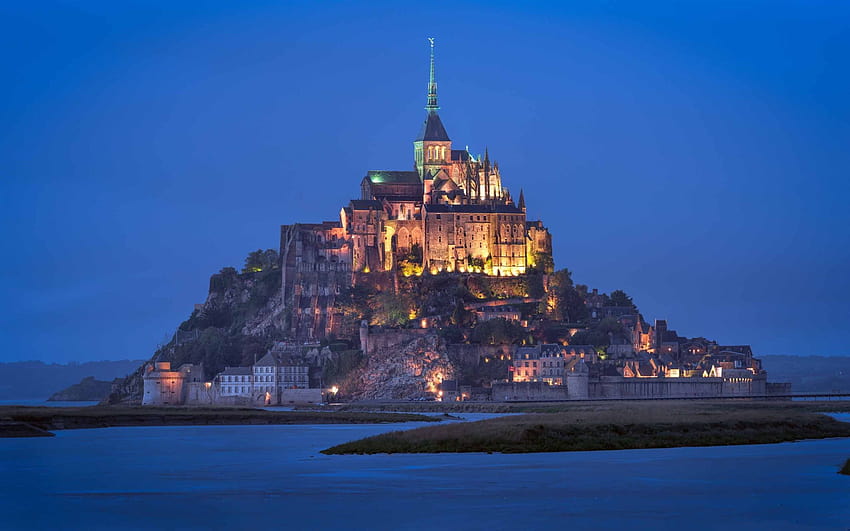 Kastil Le Mont Saint Michel MacBook Air Wallpaper HD