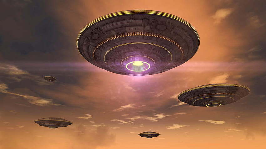 UFO のレポートは時代のテクノロジーでどのように変化するか、エイリアンの未確認飛行物体 高画質の壁紙