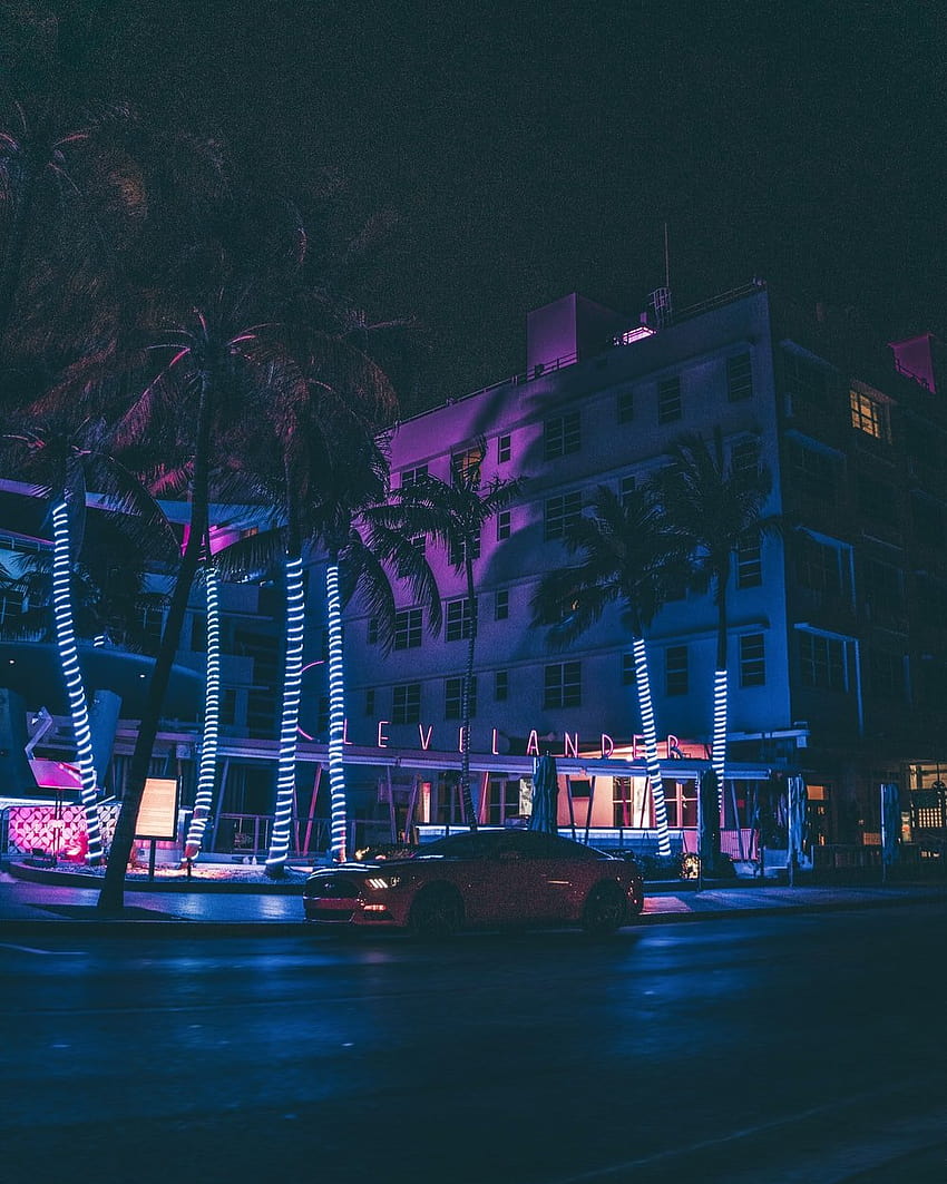 Miami Neon, neon district HD phone wallpaper