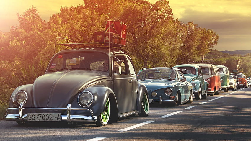 Volkswagen Beetle Coupé noir classique, voiture • Pour vous, vw kafer Fond d'écran HD