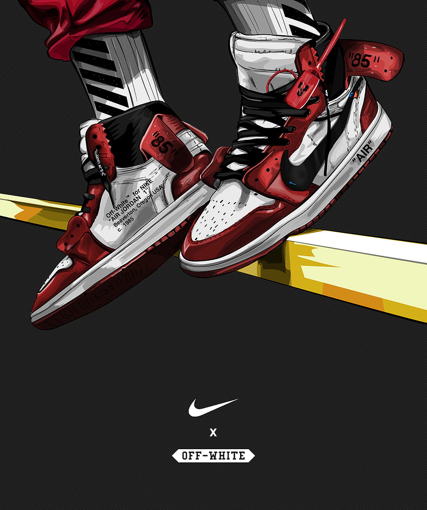 Cartoon Sneaker, cartoon jordan 1 HD phone wallpaper | Pxfuel