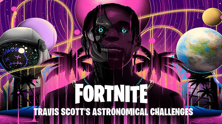 Travis Scott's Astronomical Fortnite challenges & rewards leaked, fortnite travis scott event time HD wallpaper