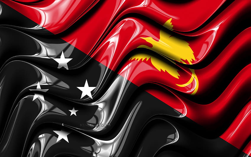 Bendera Papua Nugini, Oseania, nasional Wallpaper HD