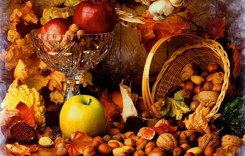 Реколта за Деня на благодарността Есен, храна за Деня на благодарността HD тапет