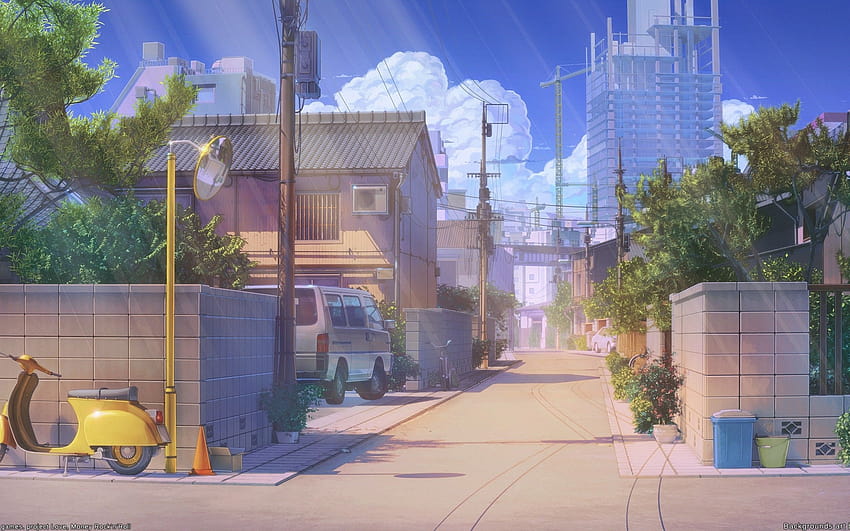 2560x1600 Anime Straße, Landschaftlich, Gebäude, Fahrrad für MacBook Pro 13 Zoll, Anime Straßen HD-Hintergrundbild