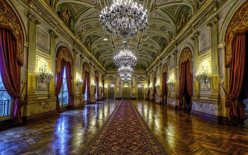 Im Inneren des Schlosses, im Inneren des Palastes HD-Hintergrundbild