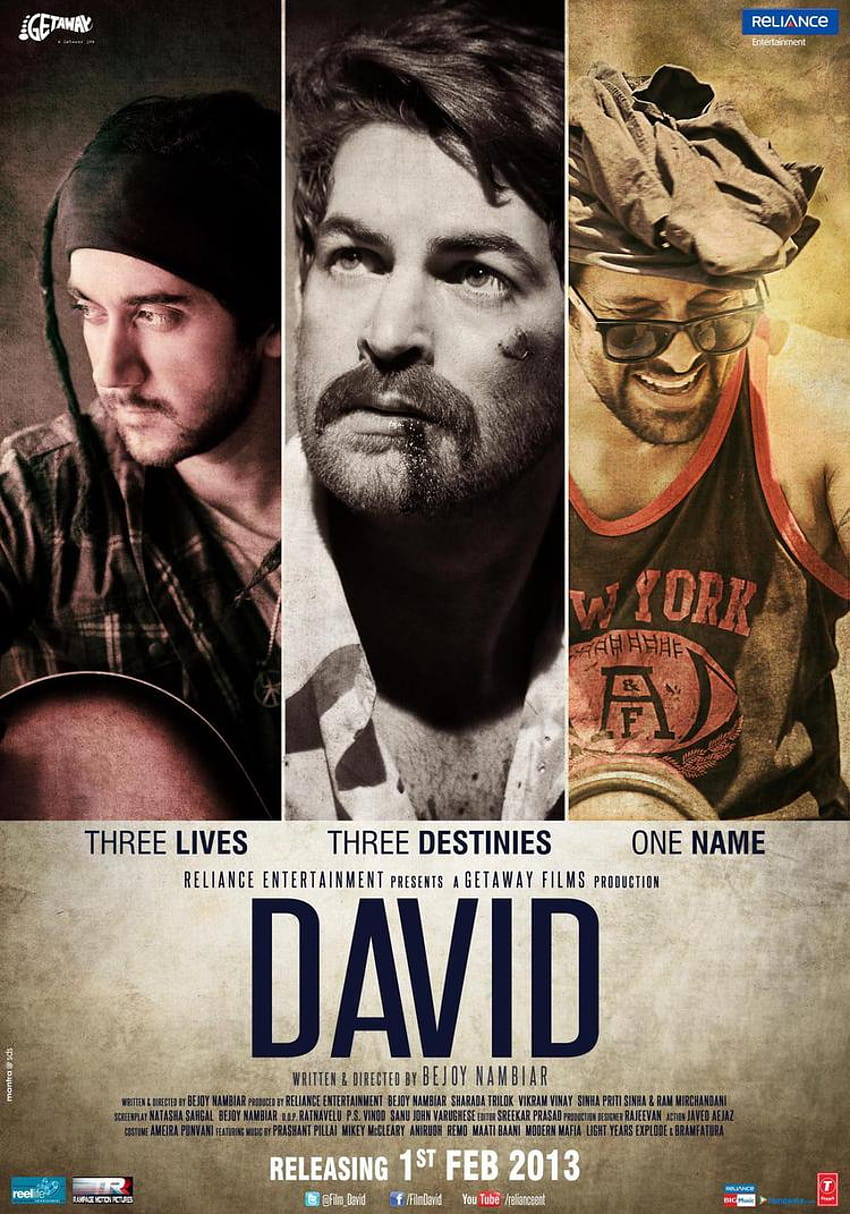 Vinay, Neil y Vikram todavía en el nuevo póster de David, David Movie Latest, david vikram fondo de pantalla del teléfono