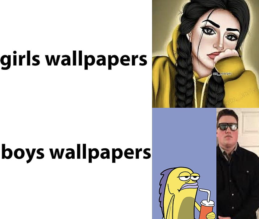 Boys vs girls: memes HD wallpaper
