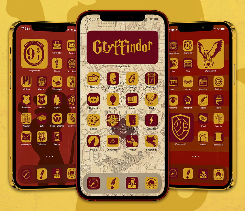 Harry Potter Gryffindor App-Symbole HD-Hintergrundbild