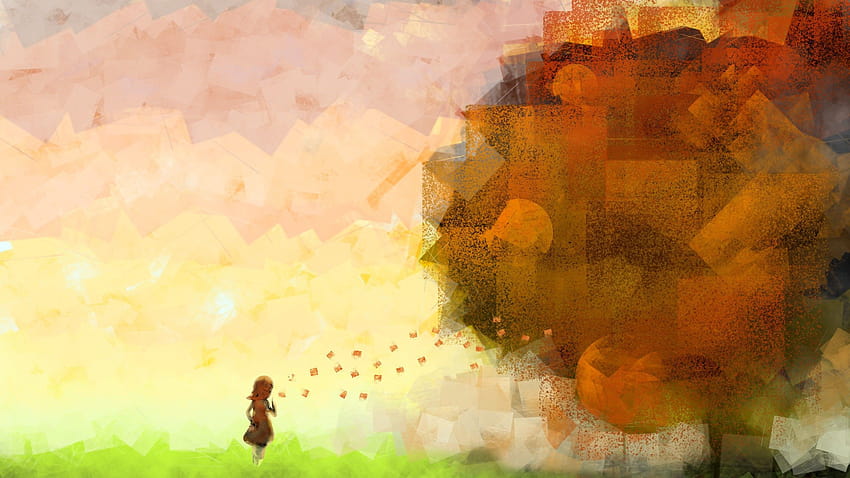 Musim Gugur, Ilustrasi, Cat, Gadis, Grafik Kreatif, ilustrasi musim gugur Wallpaper HD