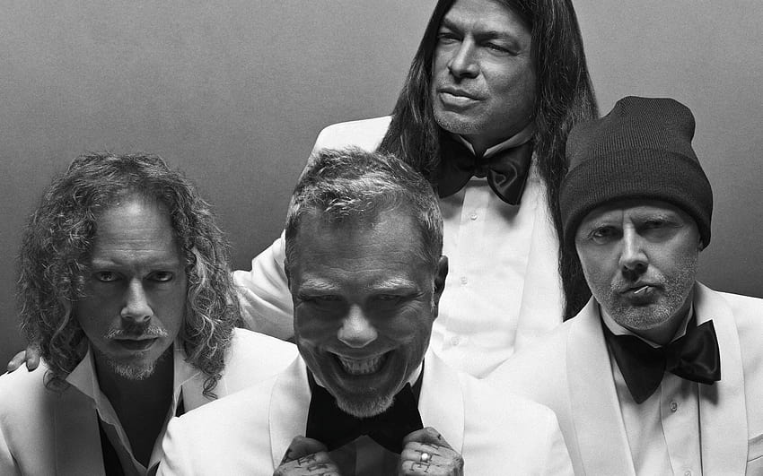 Lars Ulrich, Kirk Hammett, James Hetfield, Metallica Sfondo HD