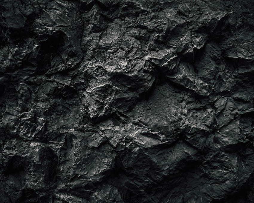 Dark wall mural for living room Black stone wall removable Black texture Self, dark stone HD wallpaper